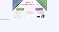 Desktop Screenshot of poehlsautorecyclers.com
