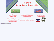 Tablet Screenshot of poehlsautorecyclers.com